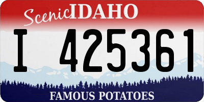 ID license plate I425361
