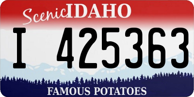 ID license plate I425363