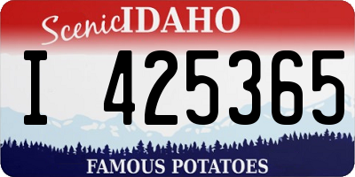 ID license plate I425365