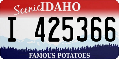 ID license plate I425366