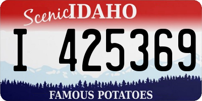 ID license plate I425369