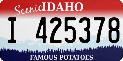 ID license plate I425378