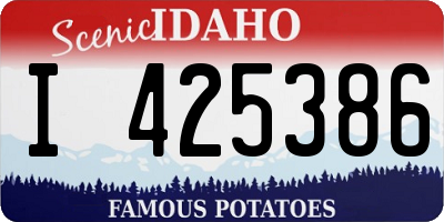 ID license plate I425386