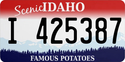 ID license plate I425387