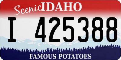 ID license plate I425388