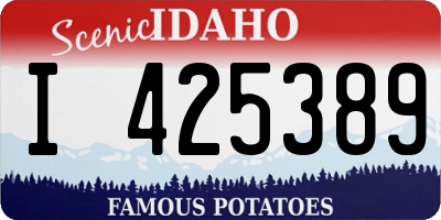 ID license plate I425389