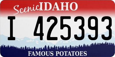 ID license plate I425393