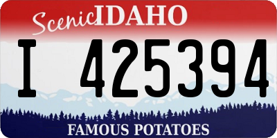 ID license plate I425394