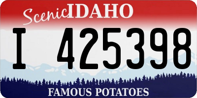 ID license plate I425398