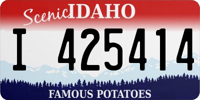 ID license plate I425414
