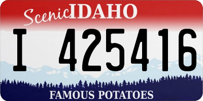 ID license plate I425416