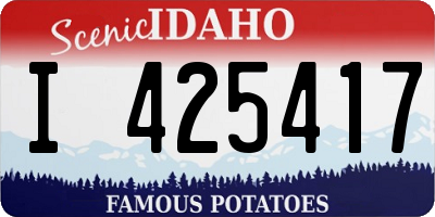ID license plate I425417