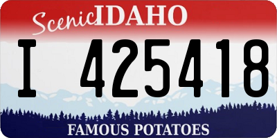 ID license plate I425418