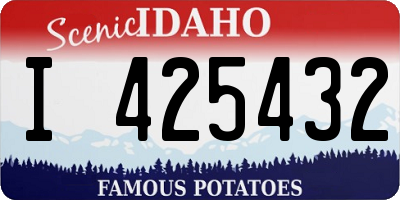 ID license plate I425432
