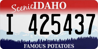 ID license plate I425437