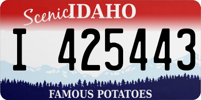 ID license plate I425443
