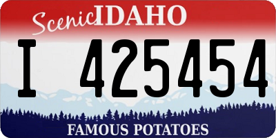 ID license plate I425454