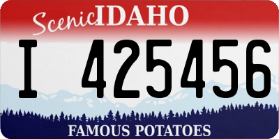 ID license plate I425456