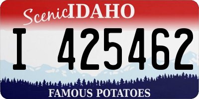 ID license plate I425462