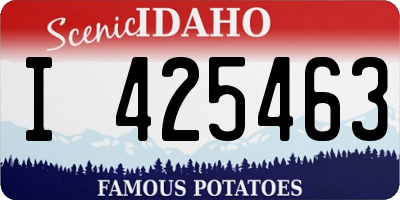 ID license plate I425463