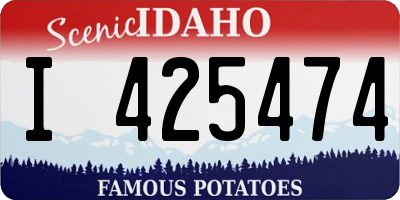 ID license plate I425474