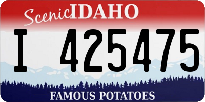 ID license plate I425475