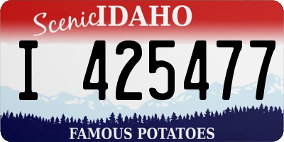 ID license plate I425477