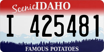 ID license plate I425481
