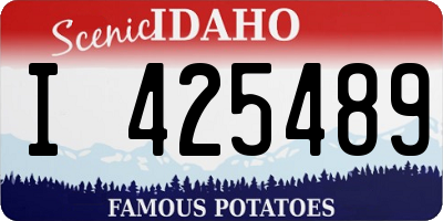ID license plate I425489