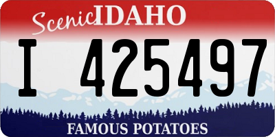 ID license plate I425497