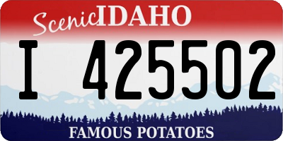 ID license plate I425502