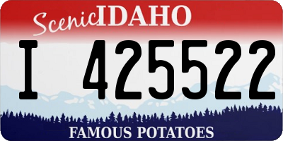 ID license plate I425522