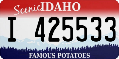 ID license plate I425533