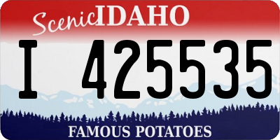 ID license plate I425535