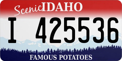 ID license plate I425536