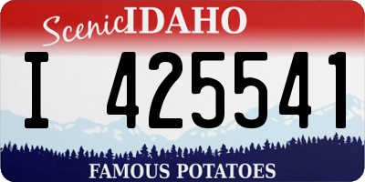 ID license plate I425541