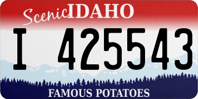 ID license plate I425543