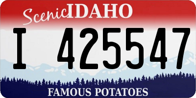 ID license plate I425547