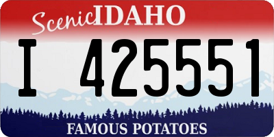 ID license plate I425551