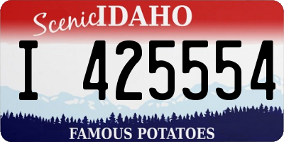 ID license plate I425554
