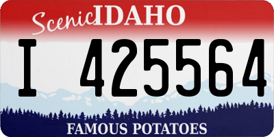 ID license plate I425564