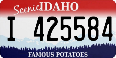 ID license plate I425584