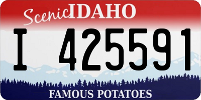 ID license plate I425591