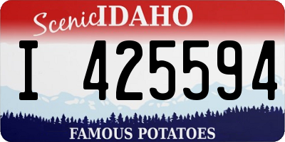 ID license plate I425594