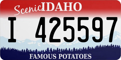 ID license plate I425597