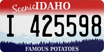 ID license plate I425598