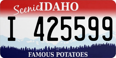 ID license plate I425599