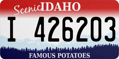 ID license plate I426203