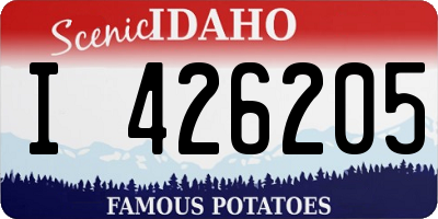 ID license plate I426205