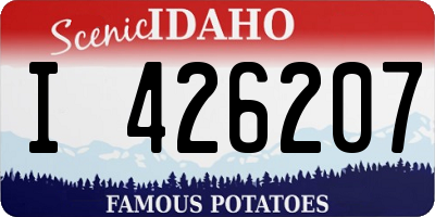 ID license plate I426207